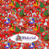 Dogs Christmas Collection Main 2 Red Vinyl