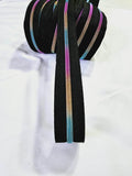 Black - Rainbow Teeth Zipper Tape