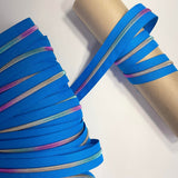 Blue Cobalt - Rainbow Teeth Zipper Tape