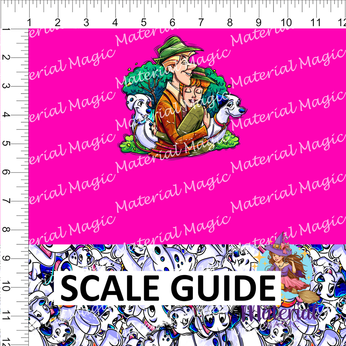 R77 Couples Pink Stacked Nappy/Undie Panel Material Magic