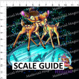 Deer Friends Butterfly Black Panel