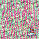 Glitter Zebra Pink Green