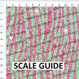 Glitter Zebra Pink Green