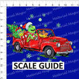 Grinch Car Blue Panel