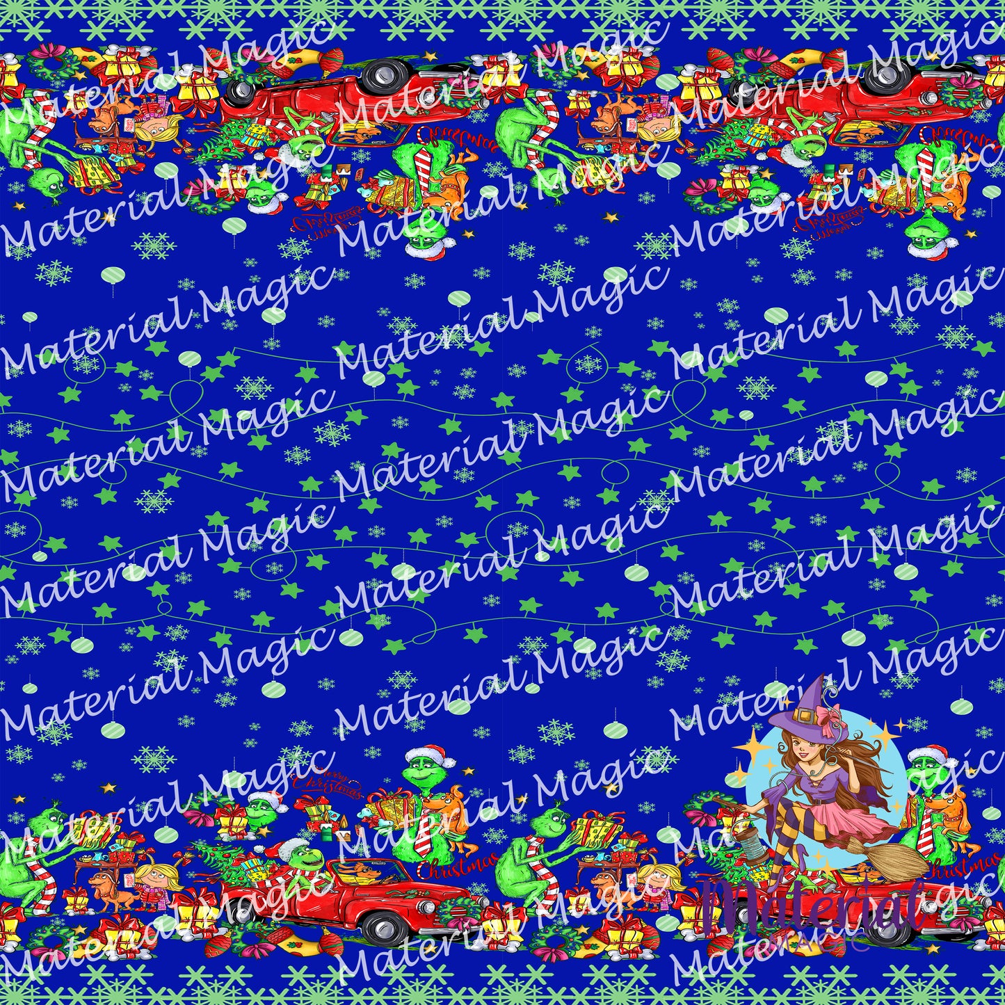 R82 Grinch Christmas Border Blue PREORDER