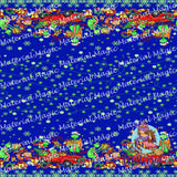 Grinch Christmas Border Blue