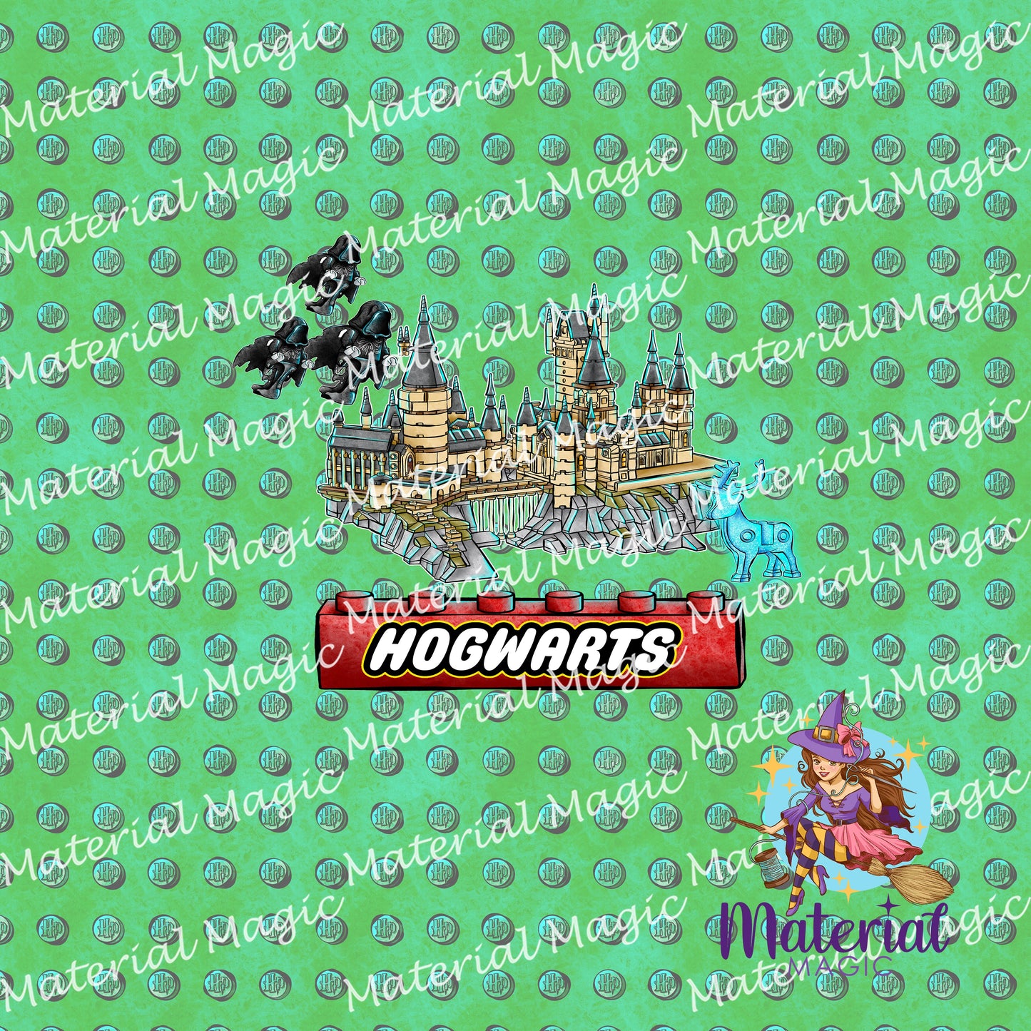 Hogwarts Green Plate Panel