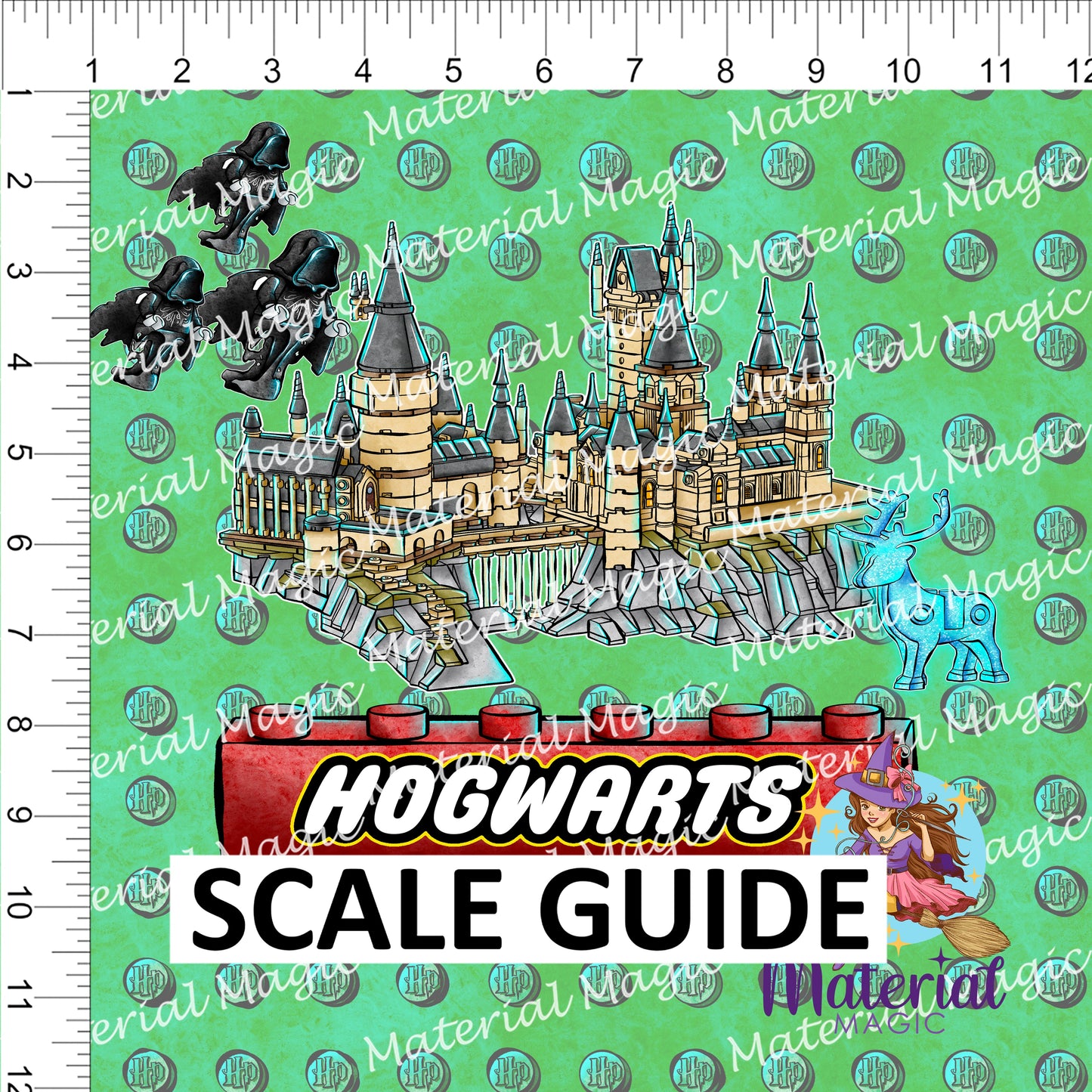 Hogwarts Green Plate Panel