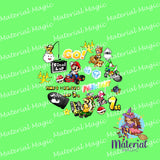 Kart Green Rainbow Road Panel