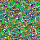 Little Deer Green Blue Design Vinyl