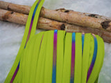 Lime Green - Rainbow Teeth Zipper Tape