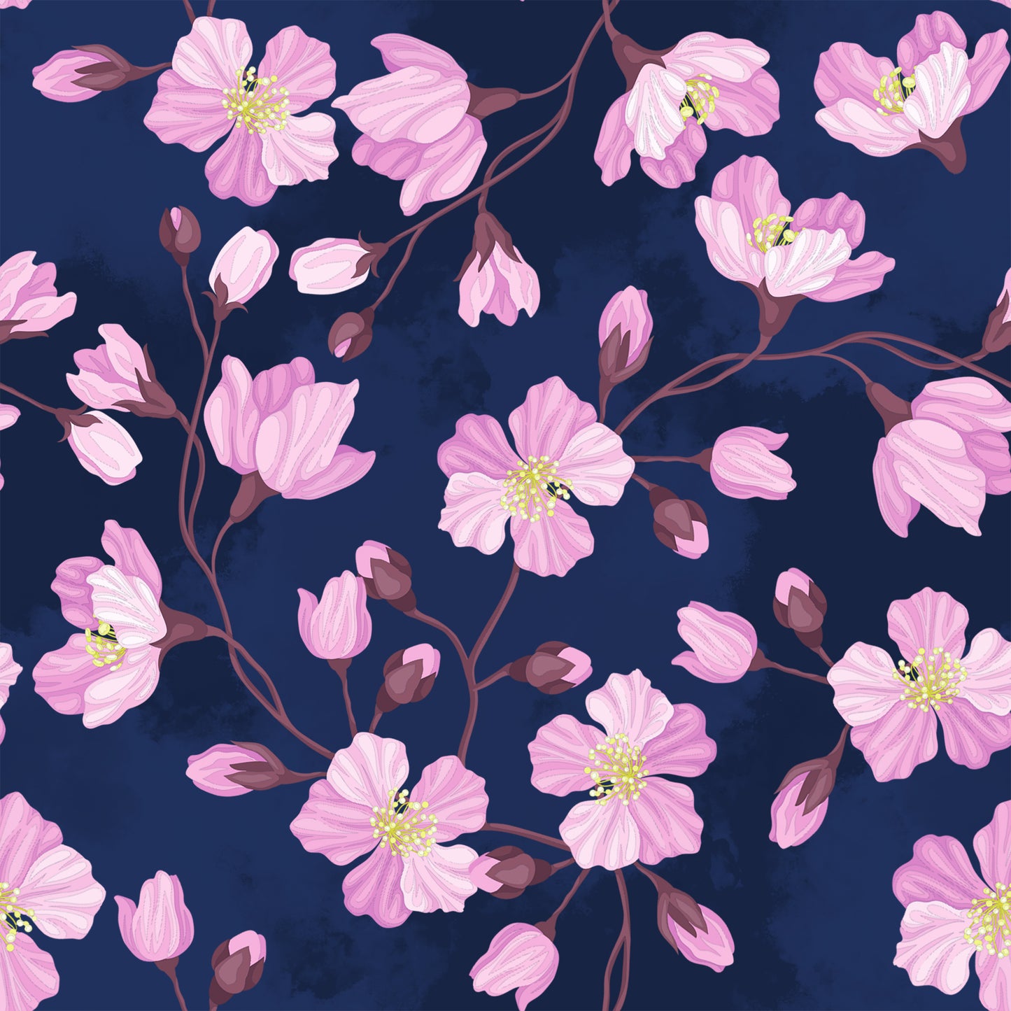 Panda Flowers Navy PREORDER
