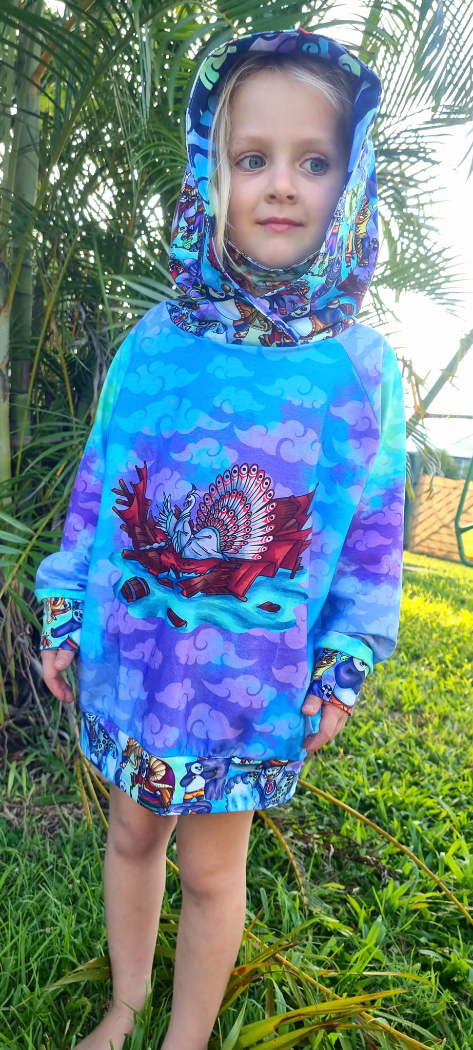 Peacock Clouds Panel