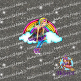 Rainbow Barbie Black Panel