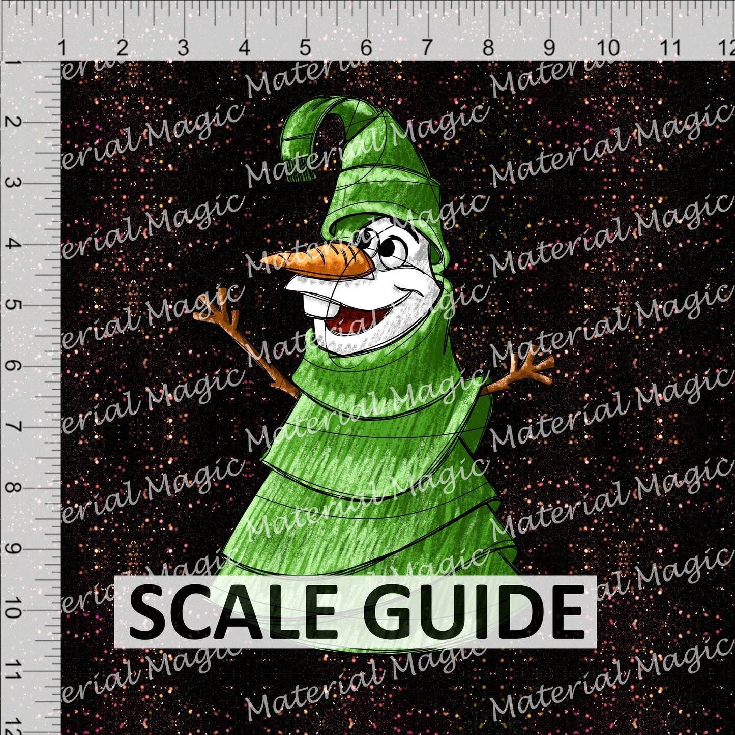 R82 SC Olaf Black Glitter Panel PREORDER