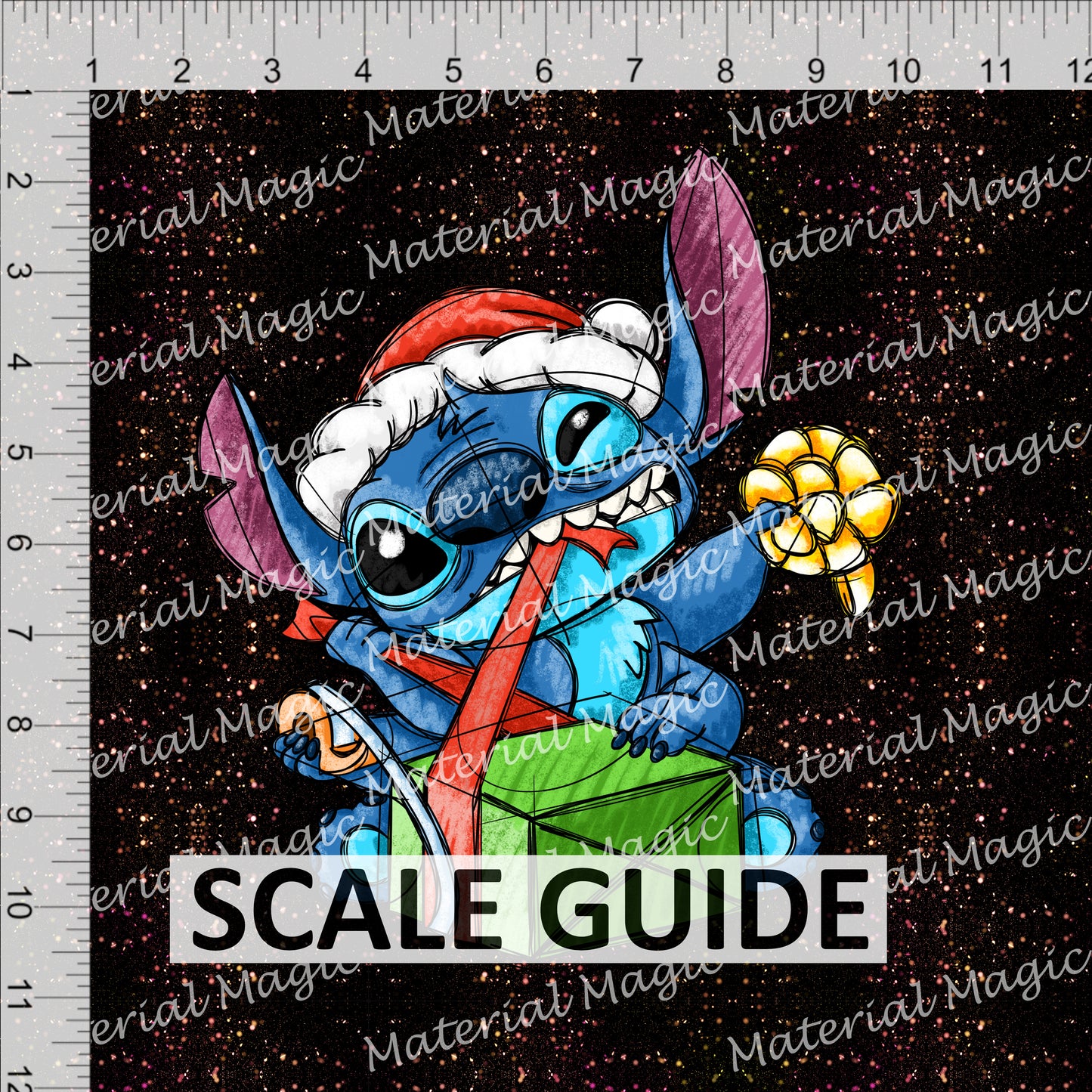 R82 SC Stitch Black Glitter Panel PREORDER
