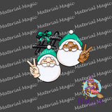 Retro Santa Buddies Aqua Panel