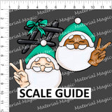 Retro Santa Buddies Aqua Panel