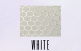 White Adhesive Hex Polyester Ripstop 420D HALF Yard