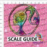 Silhouette Barbie Dark Pink Panel