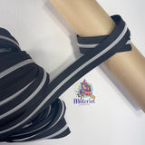 Black - Silver Teeth Zipper Tape