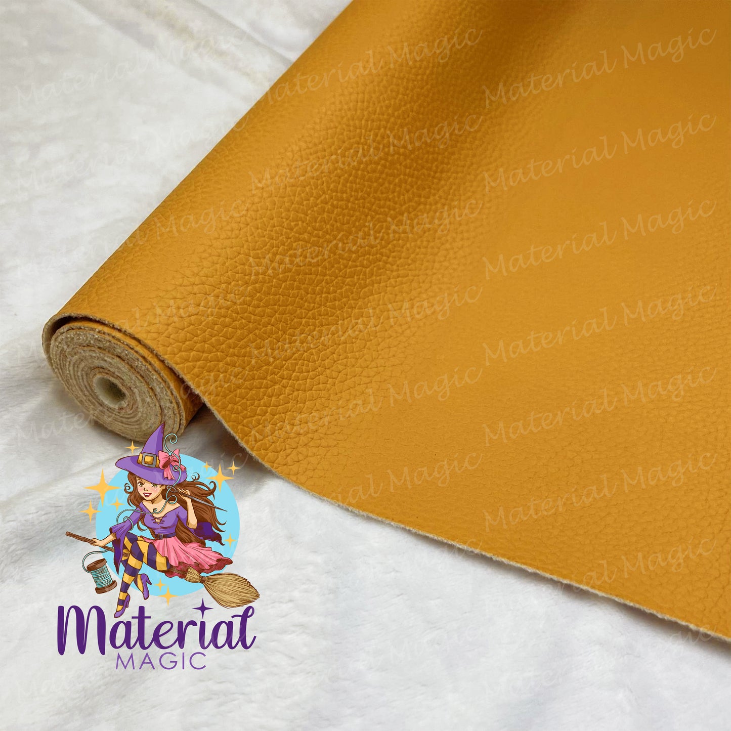Litchi Textured Vinyl 64. Mustard