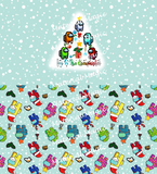 Among Xmas Blue Undie Panel