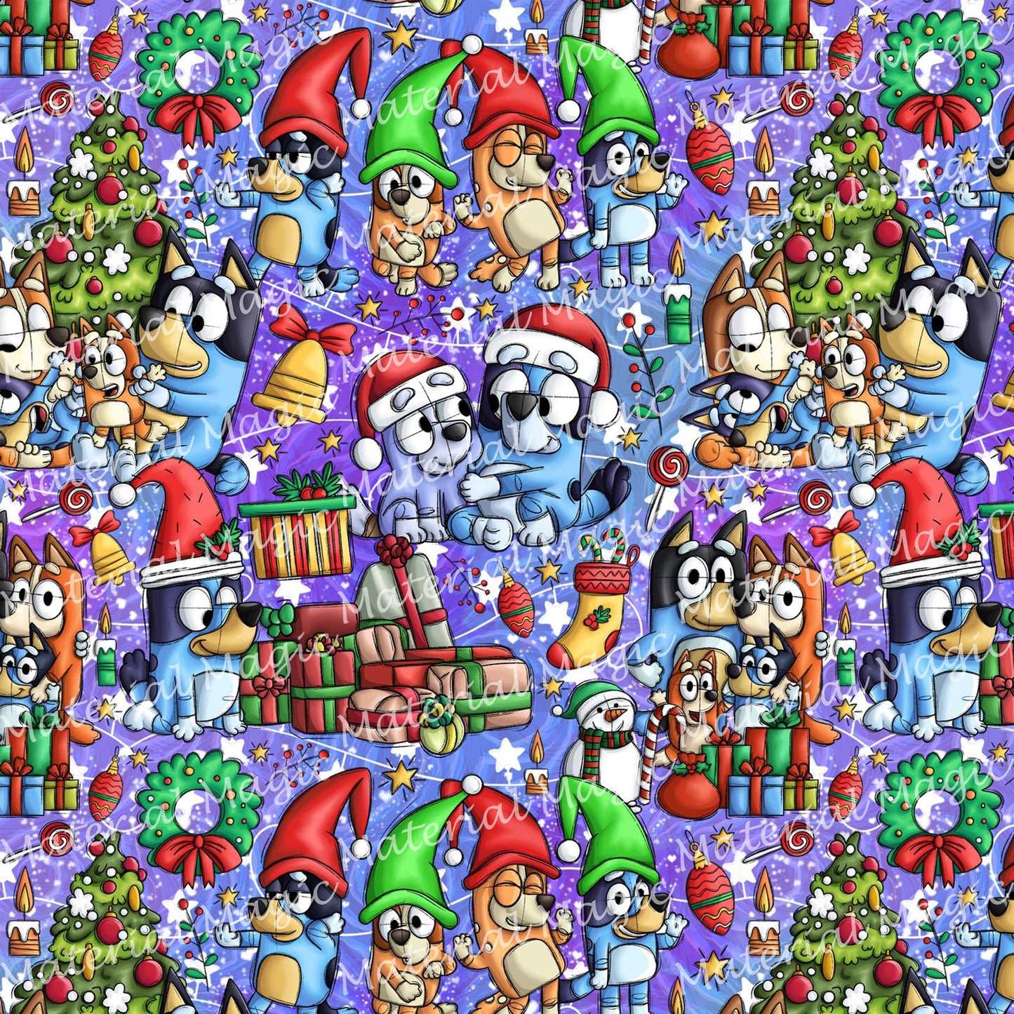 Heeler Xmas Main Purple