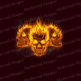 Flaming Skulls Panel