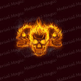 Flaming Skulls Panel