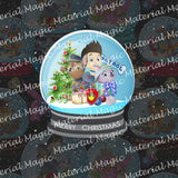 Paws Xmas Black Panel