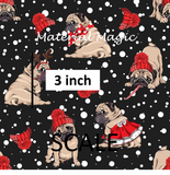 Puggy Christmas Snow