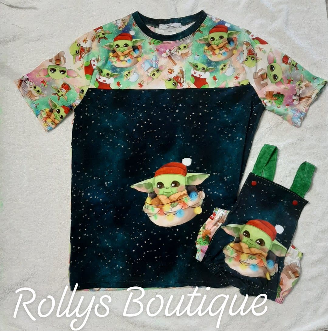 Space Baby Xmas Navy Panel