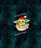 Space Baby Xmas Navy Panel