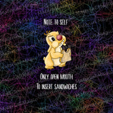 Squiggles Sandwich Black Panel