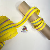 Yellow - Rainbow Teeth Zipper Tape