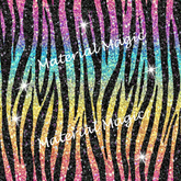 Glitter Zebra Rainbow Black