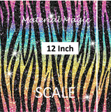 Glitter Zebra Rainbow Black