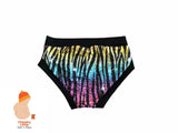 Glitter Zebra Rainbow Black