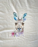 Floral Friends Roo White Panel