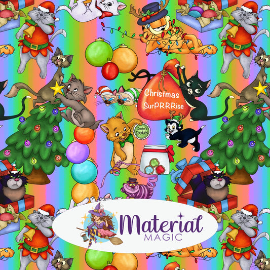 Cats Christmas Collection Main 2 Rainbow Stripes