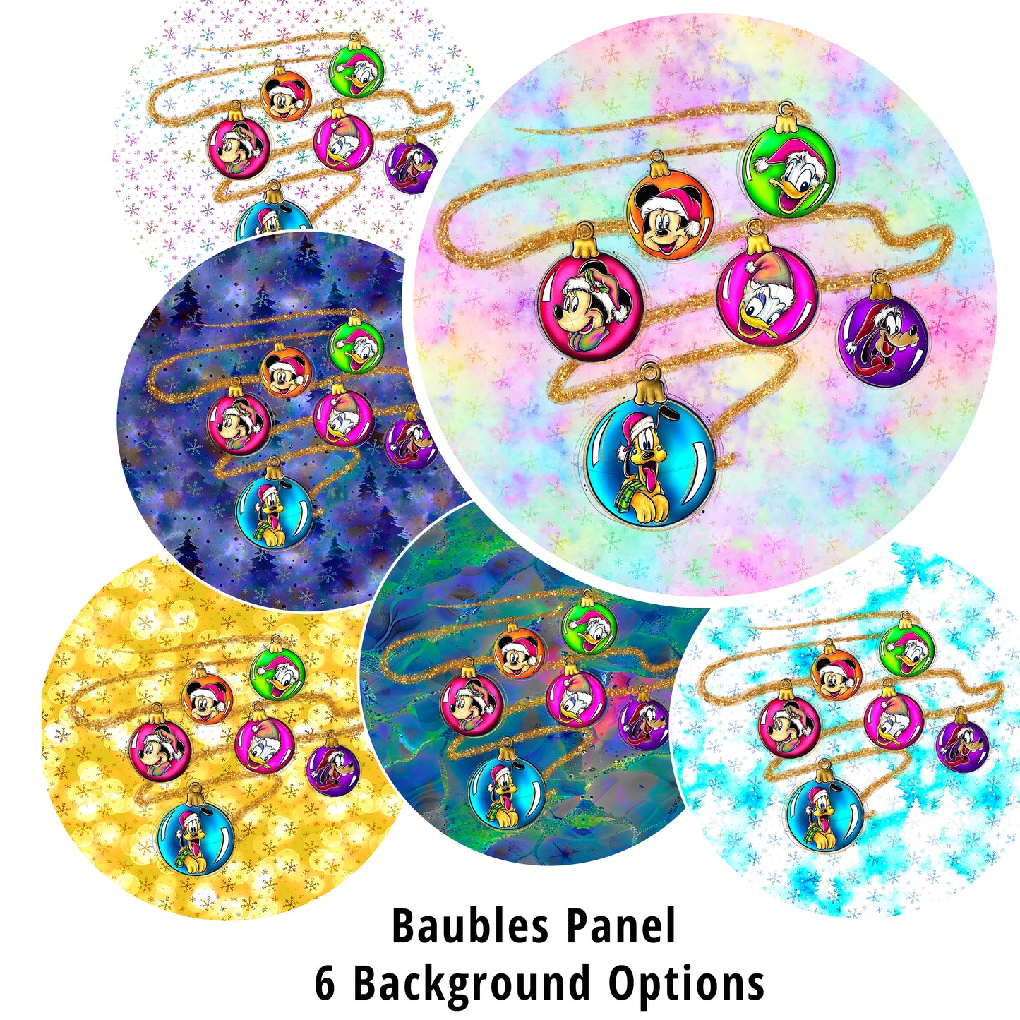 R82 Fab 5 Festive Baubles Panel PREORDER