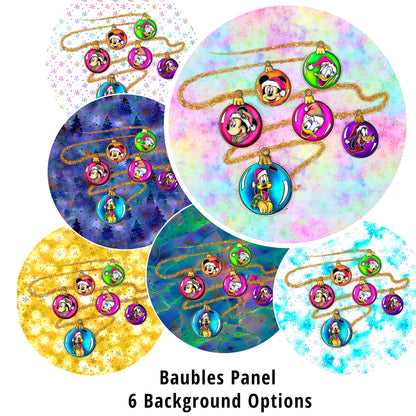 R82 Fab 5 Festive Baubles Panel PREORDER