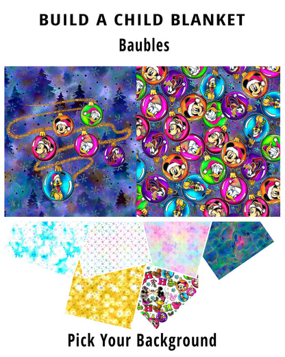 R82 Fab 5 Festive Baubles CHILD PANEL BLANKET PREORDER