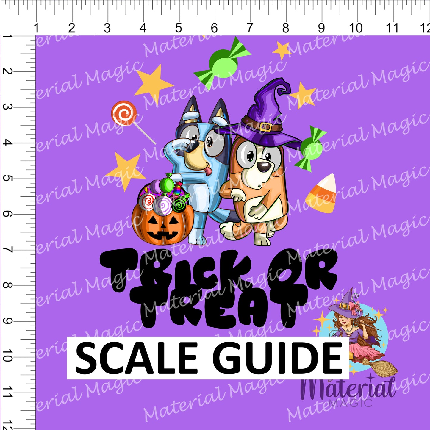 Bluey Trick or Treat Panel