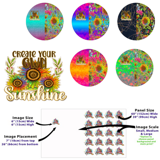 Sunflowers Bright 'Create Sunshine' Half Main Project Panel PREORDER