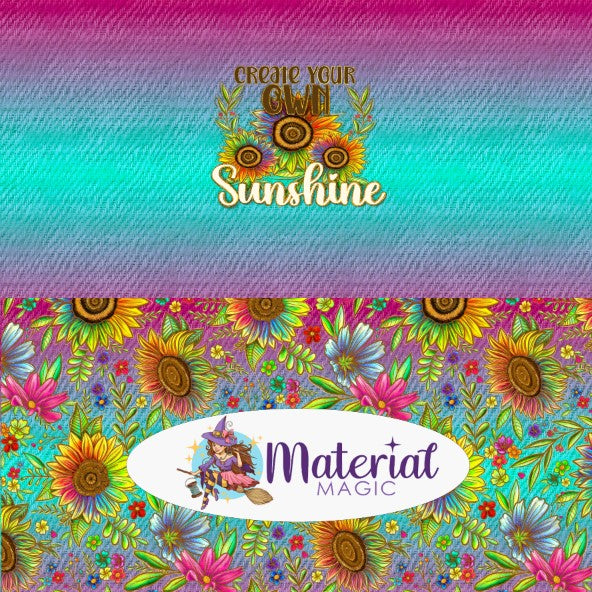 Sunflowers Bright 'Create Sunshine' Nappy/Undie Panel PREORDER