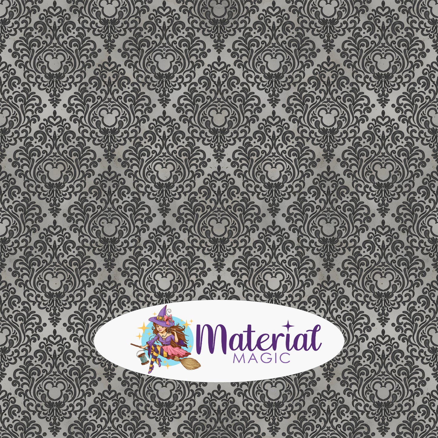 Damask Series 1 Mickey Main Smokey Grey