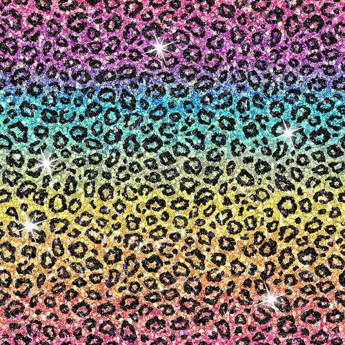 Glitter Leopard Rainbow