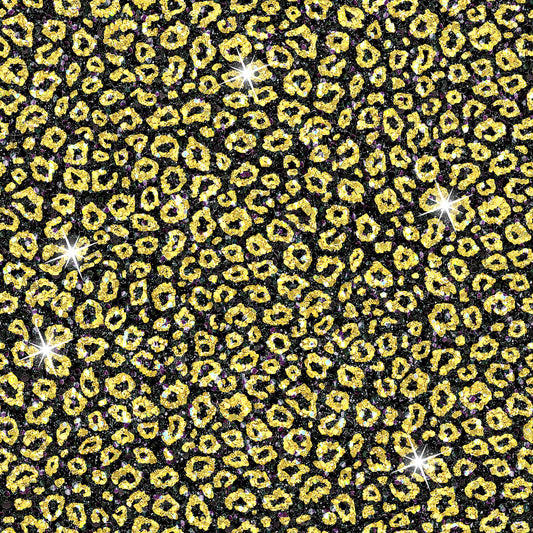 Glitter Leopard Yellow VINYL PREORDER